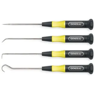 GENERAL TOOLS & INSTRUMENTS LLC 60004 Probe Set 1 Straight 1 Hook 2 Bent 4 Pc | AB4ERE 1XHP8