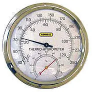 GENERAL TOOLS & INSTRUMENTS LLC A600FC Indoor Analog Hygrometer 30 To 250 F | AD2AKN 3LYU4