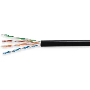 GENERAL CABLE W5136100 Cable Cat 5e Black 24awg 1000 Feet | AB2MXU 1MWX5