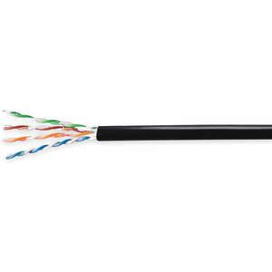 GENERAL CABLE W5136101 Cable Cat 5e Black 24awg 1000 Feet | AB2MXW 1MWX7