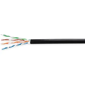 GENERAL CABLE W5136101 Cable Cat 5e Black 24awg 1000 Feet | AB2MXW 1MWX7