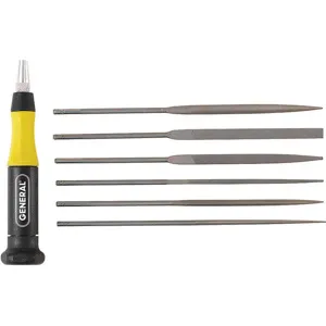 GENERAL TOOLS & INSTRUMENTS LLC 707476 Needle File Set Swiss #2 Cut 6 Pc | AB7KAL 23N601