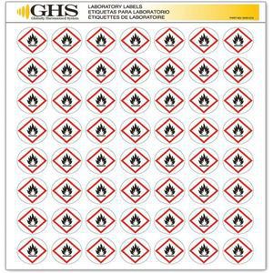 GHS SAFETY GHS1212 Label Gloss Paper Flame Pk 1120 | AA2PUB 10X342