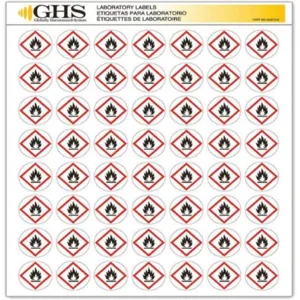 GHS SAFETY GHS1212 Label Gloss Paper Flame Pk 1120 | AA2PUB 10X342