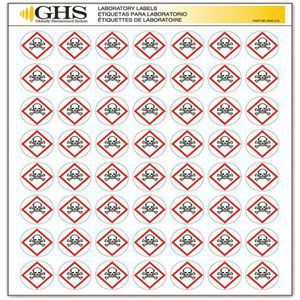 GHS SAFETY GHS1215 Etikett, glänzend, Totenkopf, PK 1120 | AA2PUE 10X345