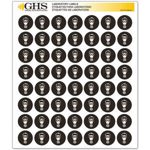 GHS SAFETY GHS1218 Label Gloss Dampf-Atemschutzmaske Pk 1120 | AA2PUH 10X348