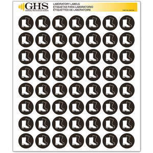 GHS SAFETY GHS1221 Etiketten-Glanzpapierstiefel, Packung 1120 | AA2PUL 10X351