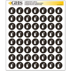 GHS SAFETY GHS1222 Etiketten-Glanzpapierhandschuhe, Packung 1120 | AA2PUM 10X352