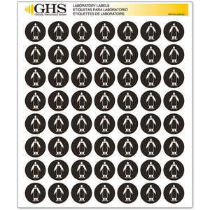 GHS SAFETY GHS1224 Etiketten-Glanzpapierschürze, Packung 1120 | AA2PUP 10X354
