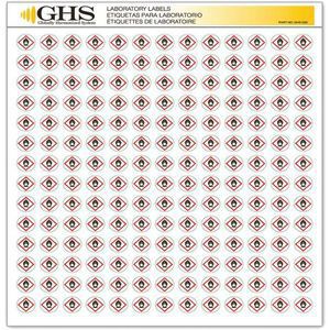 GHS SAFETY GHS1225 Etikett „Flamme über Kreis“, glänzend, Packung 1820 | AA2PUQ 10X355