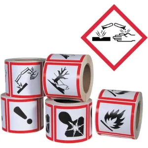 GHS SAFETY GHS1260 Pictogram Label Black/red Glossy - Pack Of 500 | AB7GPP 23J582