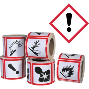 GHS SAFETY GHS1263 Pictogram Label Black/red Glossy - Pack Of 500 | AB7GPT 23J585