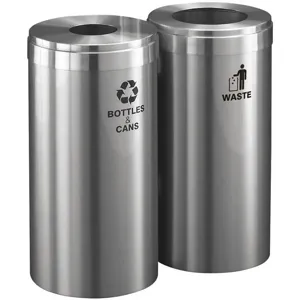 GLARO 1542-2SA-SA-B&C/W Recycling Station Silver 46 Gallon | AG4KGQ 34AW81