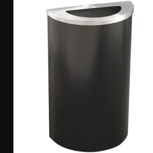 GLARO 1891-BK-SA Waste Receptacle 14 gallon Black Funnel 30 inch Height | AG4KHJ 34AW98