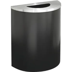 GLARO 2491-BK-SA Waste Receptacle 29 gallon Black Funnel 28 inch Height | AG4KHY 34AX12