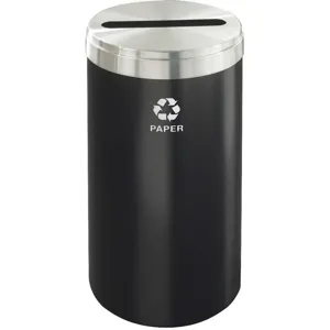 GLARO B-1542BK-SA-B&C Stationary Recycling Container Can/bottles Black | AG4KGE 34AW71