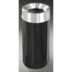 GLARO F1533-BK-SA Waste Receptacle 16 gallon Black Hinged 33 inch Height | AG4KHD 34AW93