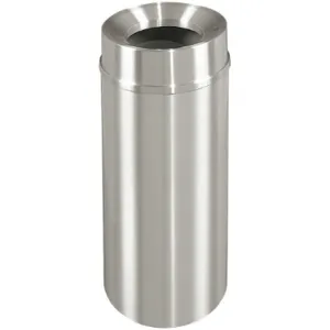 GLARO F1533-SA-SA Waste Receptacle 16 gallon Grey Funnel 33 inch Height | AG4KGY 34AW88