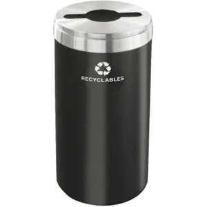 GLARO M-1542BK-SA-R Stationary Recycling Container Black 23 Gallon | AG4KFR 34AW59