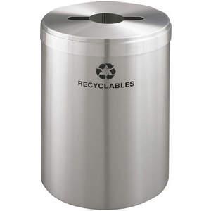 GLARO M-2042SA-SA-R Stationärer Recyclingbehälter Silber 41 Gallonen | AG4KFT 34AW60