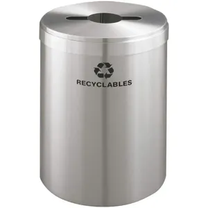 GLARO M-2042SA-SA-R Stationary Recycling Container Silver 41 Gallon | AG4KFT 34AW60