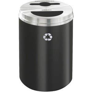 GLARO MT-2032BK-SA-R/T Stationary Recycling Container 2 Openings Black | AG4KFQ 34AW53