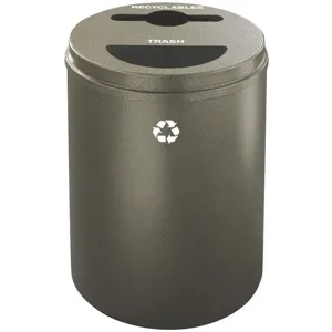 GLARO MT-2032BV-BV-R/T Stationary Recycling Container 2 Openings Brown | AG4KFP 34AW52