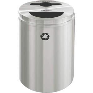 GLARO MT-2032SA-SA-R/T Stationary Recycling Container 2 Openings Silver | AG4KFN 34AW51