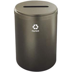 GLARO P-2042BV-BV-P Stationary Recycling Container Paper Only Brown | AG4KGA 34AW67