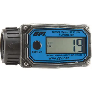 GPIMETERS 01A31GM-U Electronic Fuel Meter, 3 To 30 gpm Flow Range, 1 FNPT | AA4ZDZ 13K561