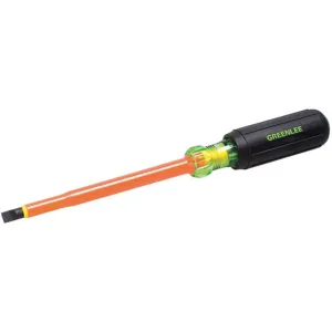 GREENLEE 0153-15-INS Insulated Cabinet Tip Screwdriver, 10-7/8 Inch Overall Length, 5/16 Inch Tip | AA3HWX 11L603