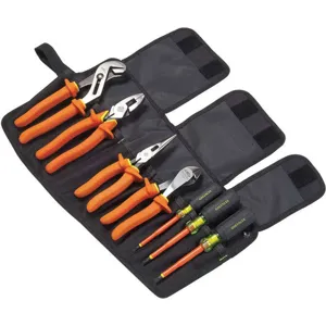 GREENLEE 0159-01-INS Pliers And Screw Driver Insulated Tool Kit, 13.3 x 7.2 x 3.9 Inch Size | AA3HXD 11L611