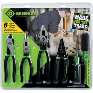 GREENLEE 0159-36 Apprentice Tool Kit, 15.3 x 14.6 x 1.8 Inch Size, 6 Pieces | AA3HWB 11L581