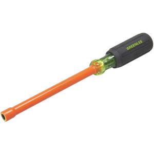 GREENLEE 0253-12NH-INS Insulated Nut Driver, 10-1/4 Inch Overall Length, 1/4 Inch Drive Size | AA3HXH 11L615