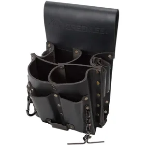 GREENLEE 0258-11 Tool Pouch, 10-1/2 Inch Length, 6 Inch Width, 7 Inch Depth, 8 Pockets, Leather | AE4HTJ 5KPG6