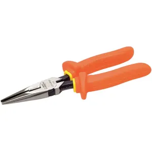 GREENLEE 0351-08-INS Insulated Long Nose Pliers, 9-3/4 Inch Overall Length, Orange | AA3HXP 11L621