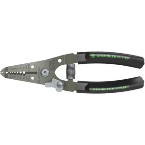 GREENLEE 1916-SS Wire Stripper, 10 To 20 AWG Solid And 12 To 22 AWG Stranded Capacity, Stainless Steel | AG9VUT 22PF04