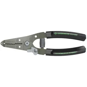 GREENLEE 1917-SS Wire Stripper, 16 To 26 AWG Solid And 18 To 28 AWG Stranded Capacity, Stainless Steel | AG9VUU 22PF05