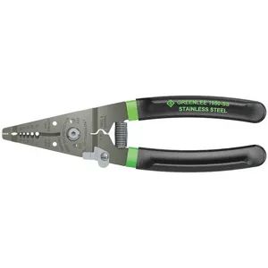 GREENLEE 1950-SS Wire Stripper, 10 To 18 AWG Solid And 12 To 20 AWG Stranded Capacity, Stainless Steel | AG9VUQ 22PF02