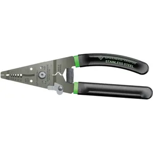 GREENLEE 1955-SS Wire Stripper, 10 To 18 AWG Solid And 12 To 20 AWG Stranded Capacity, Stainless Steel | AG9VUP 22PF01