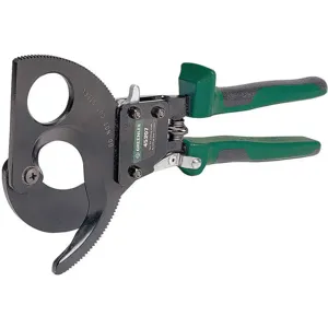 GREENLEE 45207 Ratchet Cable Cutter, 11 Inch Overall Length, 2 Inch Jaw Size, Cushioned Grip Handle | AB6JHD 21TX94