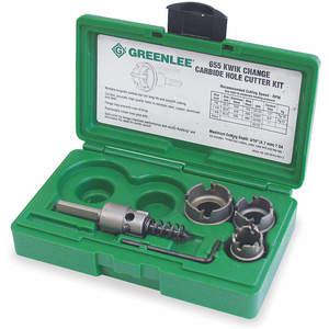 GREENLEE 655 Quick Change Carbide Cutter Set, 4 Pieces | AA8XLH 1ANZ1