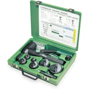 GREENLEE 7906SB Hydraulic Knockout Kit, With Punch, 8 Ton, 1/2 To 2 Inch Conduit Size | AE3CCB 5C634