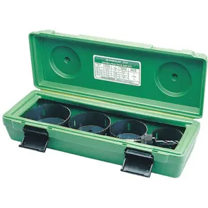 GREENLEE 834 Hole Saw Set, 2-1/2 To 4 Inch Conduit Cutting Size, 5 Pieces | AH4VNQ 35MJ18