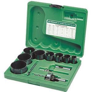 GREENLEE 891 Hole Saw Set, 3/4 To 2-1/2 Inch Conduit Cutter Size, 12 Pieces | AH4VLX 35MH76