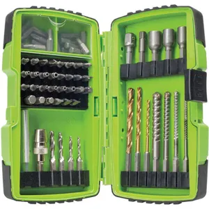 GREENLEE DDKIT-1-68 Drill Driver Bit Kit, 12.4 x 10.6 x 2.4 Inch Size, 68 Pieces | AA3HWF 11L585