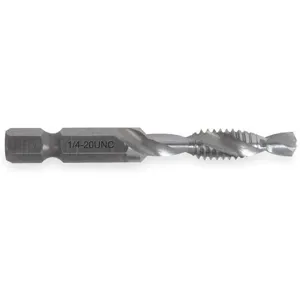 GREENLEE DTAP1/4-20 Drill Tap Bit, 1/4 Inch Size, 20 Thread Per Inch, High Speed Steel | AA9TWQ 1FAJ8