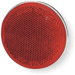 GROTE 40062 Reflector Sealed Stick-on Red Diameter 3 In | AC3REF 2VND1
