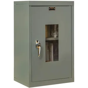 HALLOWELL 405-1626SVA-HG Wall Mount Storage Cabinet 26 x 16 x 12 Gray | AC6KBF 34C255