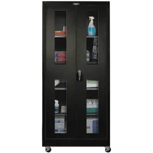 HALLOWELL 815S24EVMA-ME Mobile Storage Cabinet 36 x 24 Black | AC6JGU 34A390